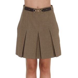 Celine houndstooth pleaded skirt in size 36